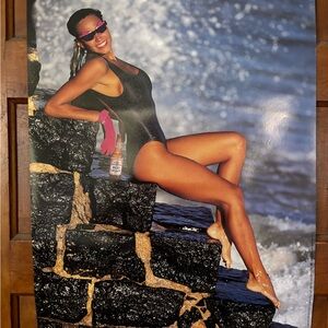 Vintage Bud Light Beer Paulina Porizkova Swimsuit Poster Man Cave